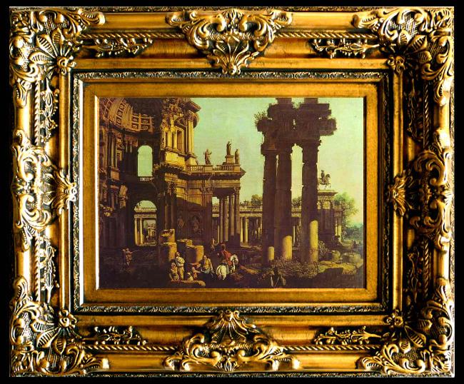 framed  Bernardo Bellotto Ruins of a Temple, Ta016